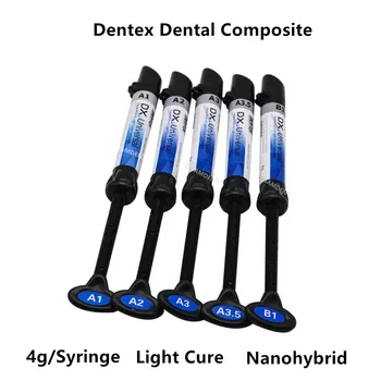 5 Adet Dentex diş kompozit reçine ışık tedavisi evrensel Nano hibrid diş dolgu malzemesi A1 A2 A3 A3. 5 gölge