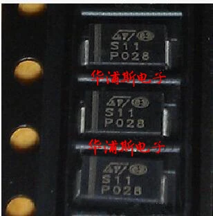 50 adet 100 % orijinal yeni PS1H100A Serigrafi: S11 1A / 100V SMD Schottky Diyot SMA / DO214AC