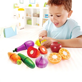 6 Adet Yapay Sebze Meyve Kesme Oyuncak Çocuklar için Plastik Gıda Kesme tahtası + Bıçak Eğitici Garm Kullanımı Eller Faiz Oyuncaklar