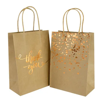 6 adet Kraft Kağıt saplı çanta Çerez Şeker Hediye Paketleme Çantaları Düğün Parti Dekorasyon Noel Navidad 2022 Bebek Duş