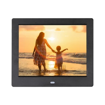 8 İnç LCD Dijital Fotoğraf Çerçevesi HD 1024X768 Elektronik Albümü Dijital Resim Müzik Video Oynatıcı Fonksiyonu