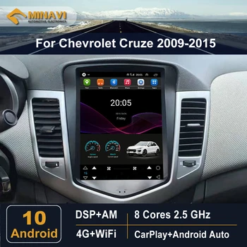 9.7 inç Telsa Stil Dikey Ekran İçin Chevrolet Cruze 2009-2015 Araba Radyo Multimedya GPS Navigasyon Oynatıcı Otomatik Stereo MP5
