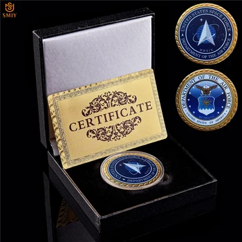 ABD Altın Askeri Mücadelesi Anıt Sikke Özel Kuvvet Hava Kuvvetleri Madalyası Hatıra Tahsil Sikke Orijinal W / kutu tutucu