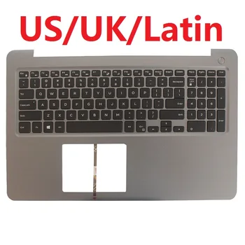 ABD / İNGİLTERE / LA / Latin Laptop dell için klavye INSPİRON 15-5565 5567 palmrest ile üst kapak Arkadan Aydınlatmalı klavye