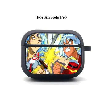 AirPods Pro Kulaklık çantası Anime Inuyasha AirPods Pro kılıf Kapak Apple Yumuşak Silikon Bluetooth Koruyucu kulaklık kutusu