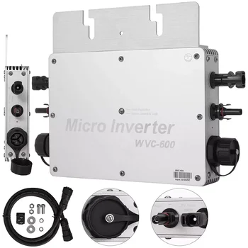 Akıllı MPPT Izgara Mikro İnvertör WVC 600W 110V 220V MC4 Standı WİFİ mobil uygulama Güneş Sistemi