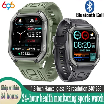 Akıllı saat Erkekler 1.8 inç IPS HD Açık GPS Spor Parça bluetooth Çağrı Smartwatch Müzik Çalma Hava Kronometre Kalp Hızı sağlık