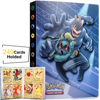 Albümü Pokemon Kartları Kitap 240 Adet Oyun Bağlayıcı Karaciğer Pokémon Anime Eğitmen Harita Kartı Koleksiyon Tutucu Klasörü Çocuk Oyuncak Hediye