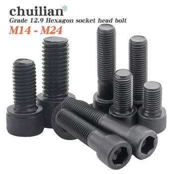 Altıgen Altıgen Soket Fincan başlı cıvatalar M14 M16 M18 M20 M24 karbon çelik vidalar siyah renk dın 912 sınıf 12.9 makine için