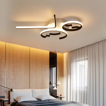 Alüminyum dalga tavan ışıkları Modern LED lamba oturma odası yatak odası için armatür Plafonnier yatak odası tavan lambası Lampara de techo