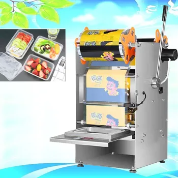 Ambalaj kutu kapatma makinesi Tek Kullanımlık Paket Servisi olan restoran yemek kabı paketleme makinesi Kilitleme Taze Kutu Pişmiş Gıda Yapıştırma Makinesi