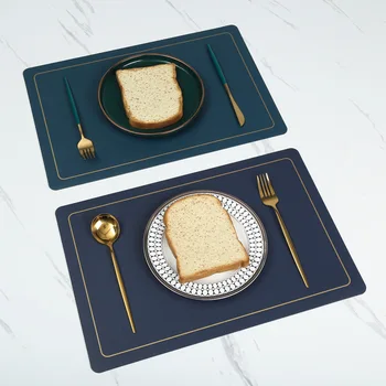 Amerikan yemek mat deri sıcak ayrılmış batı yemek mat termal yalıtım matı İskandinav ev kase coaster masa mat