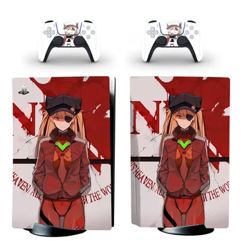 Anime Sevimli Kız PS5 Standart Disk Cilt Sticker Çıkartma Kapak PlayStation 5 Konsolu ve Kontrolörleri için PS5 Disk Cilt Vinil