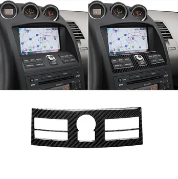 Araba Aksesuarları Karbon Fiber Araba Navigasyon Sistemi Kontrol Çerçevesi Sticker Fit Nissan 350Z Z33 2003-2009