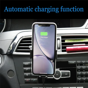 Araba kablosuz telefon şarj aleti Akıllı Kızılötesi Hızlı Kablosuz araba şarjı telefon tutucu iPhone xr Huawei Samsung Akıllı Telefon
