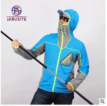 Açık bisiklet balıkçılık Anti-UV giyim hızlı kuru ceket erkekler spor kapüşonlu ceket balıkçılık yeleği aydınlık