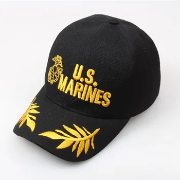 Açık siyah Taktik Marines beyzbol şapkası Rahat Spor Erkek Ordu Kapaklar Militar Marines nakış mektup Gölge şapka