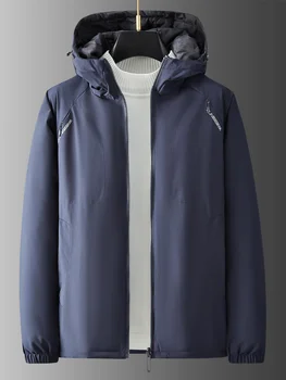 Aşağı 80% Beyaz Ördek Yastıklı erkek Kış sıcak Ceket Artı Boyutu A / B Geri Dönüşümlü Su Geçirmez Kapüşonlu Rahat Rüzgarlık Kirpi ceket