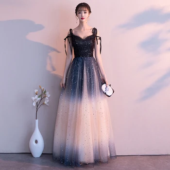 Balo kıyafetleri 2020 Uzun Kız tül Spagetti Kayışı Akşam Elbise Uzun Elbise Aç Geri Parti Elbiseler Robe De Soiree