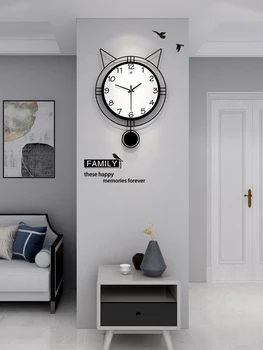Basit Yaratıcı duvar saati Modern Tasarım Sessiz İskandinav Sanat Lüks Dijital duvar saati Oturma Odası Reloj De Pared Ev Dekor 50