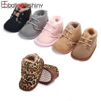 Bebek Kız Erkek Kış sıcak ayakkabı 7-12M Bebek Yenidoğan Çocuklar Kalınlaşmak İlk Yürüyüşe Sneakers Kapalı Yumuşak tabanlı kaymaz ayakkabı