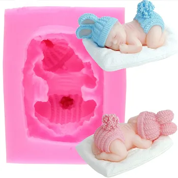 Bebek Uyku Bebek El Yapımı Sabun Silikon Yumuşak Kalıp Dekorasyon sabun kalıbı uçucu yağ sabun kalıbı Pişirme Araçları