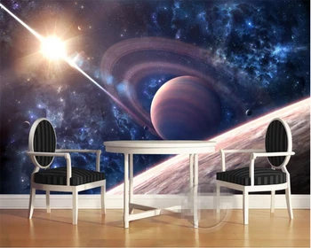 Beibehang 3D Fotoğraf Duvar Kağıdı Uzay Ay Yağlıboya Duvar Yatak Odası Oturma Odası TV Arka Plan Duvar Kağıdı papel de parede 3d