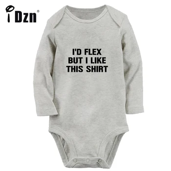 Ben Esnek ama Bu Gömlek Eğlenceli Sanat Baskılı Sevimli Bebek Erkek Tulum Bebek Kız Bodysuit Bebek Uzun Kollu Tulum Giysi
