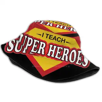 Ben Öğretmek Süper Kahramanlar-Öğretmen Süper Kahraman Komik Baskı Kova Şapka güneşlikli kep Öğretmen Süper Kahraman Süper Öğretmen Ben Öğretmek Süper Kahramanlar