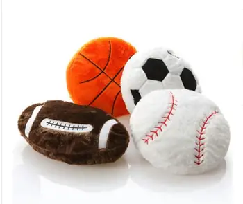 Beyzbol / Rugby / Basketbol / Futbol peluş yastık çocuklar atmak yastık çocuk arka yastık peluş oyuncak bebek hediye