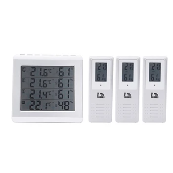 C / F Max Alarm Sıcaklık Ölçer Hava İstasyonu Test Cihazı Kablosuz LCD Dijital Termometre Higrometre Açık Kapalı