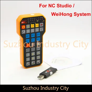 CNC El Çarkı NC Stüdyo USB Kablosuz Uzaktan Kolu 3 Eksenli CNC kontrol CNC Router Oyma Makinesi için weihong sistemi