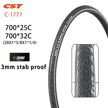 CST 700C Yol bisiklet lastiği 700 * 25C C1777 E-bisiklet Parçaları 700 * 32C Düşük direnç 3mm bıçak geçirmez yansıtıcı şerit Kalınlaşmış bisiklet lastiği