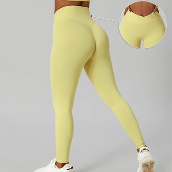 CUTİES Crossover Popo Kaldırma Spor Tayt Kadın Ezme Yoga Pantolon Tayt Fitness Egzersiz Leggins 2022 Bayanlar Spor Giyim Kıyafetler