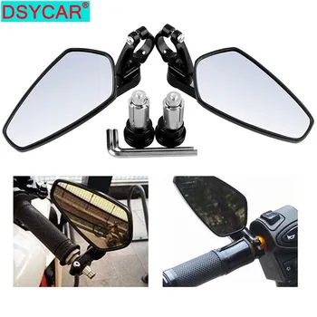 DSYCAR 1 Pair 22mm CNC Alüminyum Motosiklet Dikiz Aynaları, 360 Derece Dönen Ayna Braketi Yan Görünüm Aynalar Gidon Yeni