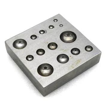 Dapping Doming Yumruk Blok Metal Altın Gümüş Kuyumcular Şekillendirme Aracı 80*80 * 20mm