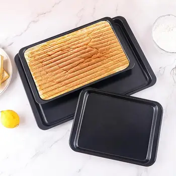 Dikdörtgen fırın tepsisi Anti-haşlanma Karbon Çelik DIY fırın tepsisi Çok amaçlı Pişirme Gadget Pasta Dükkanı için горма для nakış