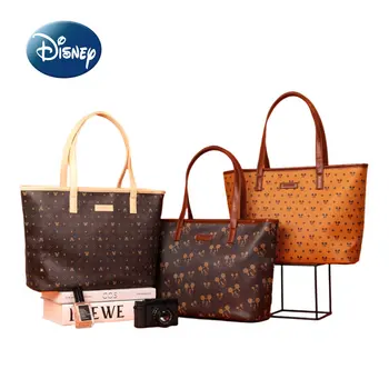 Disney Mickey Orijinal Yeni kadın Çanta Lüks Marka Moda kadın Çantası Karikatür Büyük Kapasiteli Retro Tote Çanta saklama çantası