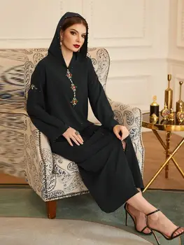 Dubai Abaya Türkiye İslam Müslüman Uzun Başörtüsü Mütevazı Elbise Abayas Kadınlar İçin Afrika Elbiseler Robe Musulman Djellaba Femme Umman