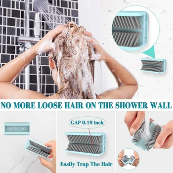 Duş saç Catcher duvar silikon duş tuzak yapışkanlı duş saç Stopper saç