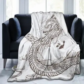 Ejderha totem pazen 3D baskılı battaniye karikatür atmak çarşaf battaniye yatak battaniyesi Kanepe hediye çocuk doğum günü hediyesi
