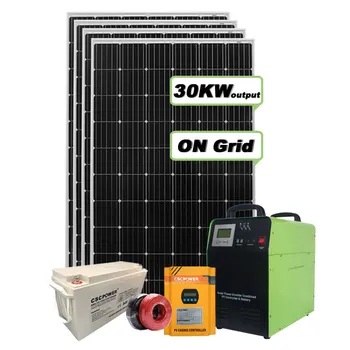 En ucuz! 30kw güneş+enerji+şebekede sistemler ev kullanımı için 30kw güneş enerjisi sistemi