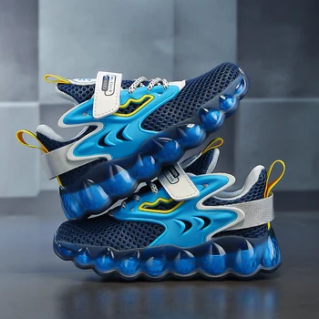 Erkek Ayakkabıları İlkbahar ve Sonbahar Moda Örgü Nefes Örgü Sneakers çocuk Zapatillas De Deporte