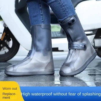 Erkek Kadın Ayakkabı Kapakları Yağmur Daireler yarım çizmeler Kapak PVC Kullanımlık kaymaz Kapak ile Ayakkabı için İç Su Geçirmez Katmanlı