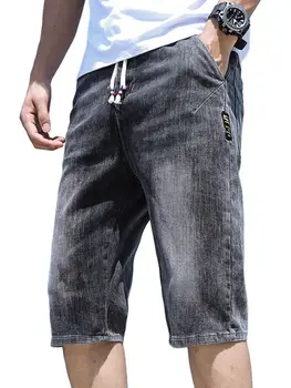 Erkek Rahat Şort Yaz boğa zımba Knickers İnce Erkek Düz Gevşek Yedi Dakika Pantolon At Pantolon Pantolon Yaz aylarında