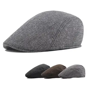 Erkekler Newsboy Kapaklar Klasik Gelişmiş Düz İngiliz Batı Tarzı Şapka Vintage Ayarlanabilir Tüm Maç Nefes Düz Renk Şapka чапка