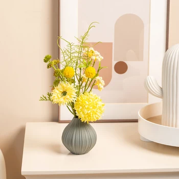 Ev Dekor Simülasyon Çiçekler Yaratıcı Vazo Dekorasyon Oturma Odası Kapalı Masa yapay çiçek Süsler İskandinav Hediyeler