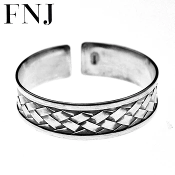 FNJ Halat Bileklik 999 Gümüş Orijinal saf S999 Gümüş Bilezik Kadın Erkek Takı için Güzel Çin Mektup
