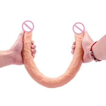 GEY ve lezbiyen yetişkin ürünleri lezbiyen taklit iki başlı penis kadın büyük ekstra uzun kalın yumuşak erkek yapay penis EŞCİNSEL