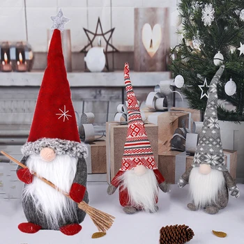 Gnome Bebek Noel Dekorasyon Meçhul Noel Baba Cüce Peluş Mutlu Noel Süs Noel Navidad Natal Yeni Yıl 2023 Hediyeler